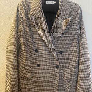 Petal & Pup Oxford Blazer Double‑Breasted, Size L